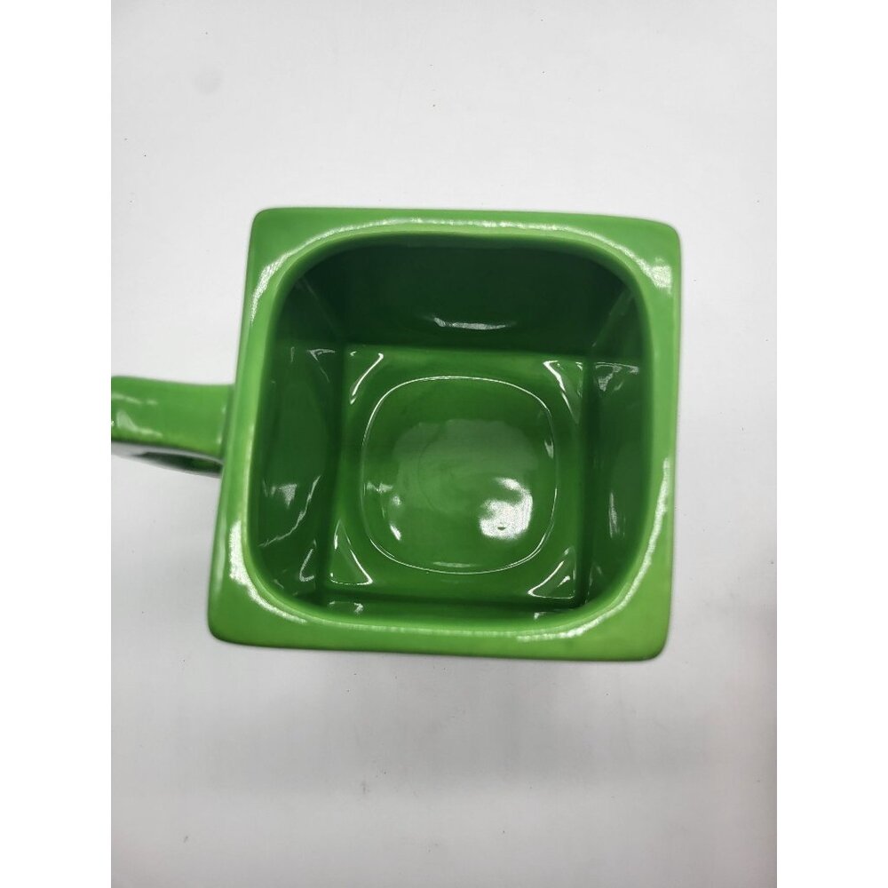 zak! Minecraft Mojang Green Creeper Ceramic Coffee Mug pixelated pencil holder - Picture 4 of 7